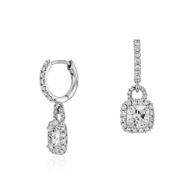diamond stud dangle earrings