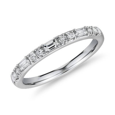 Dot Dash Diamond Ring In 14k White Gold 1 4 Ct Tw Blue Nile