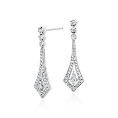 white diamond earrings