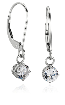 Four Prong Leverback Drop Earrings In 14k White Gold Blue Nile