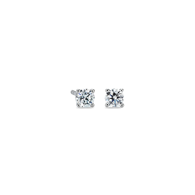 Diamond Stud Earrings In 14k White Gold 1 2 Ct Tw Blue Nile