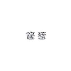 14k White Gold Four-Claw Diamond Stud Earrings (0,73 carat, poids total)