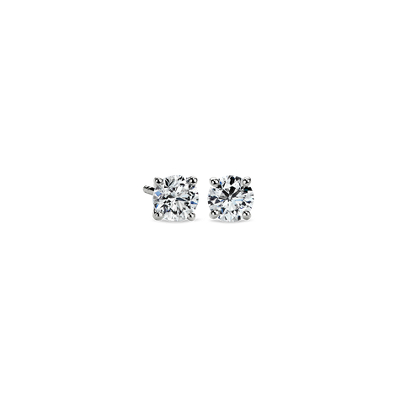 white gold stud earrings for women