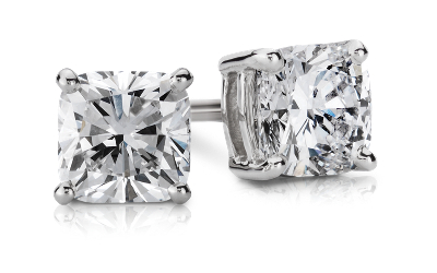 white gold diamond studs