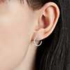 Diamond Baguette Accented Hoop Earrings in 14k White Gold (1/4 ct. tw.)