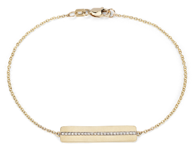 Diamond Bar Bracelet in 14k Yellow Gold (1/10 ct. tw.) | Blue Nile