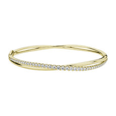 NEW Diamond Crossover Bangle in 14k Yellow Gold ​(1 ct. tw.)