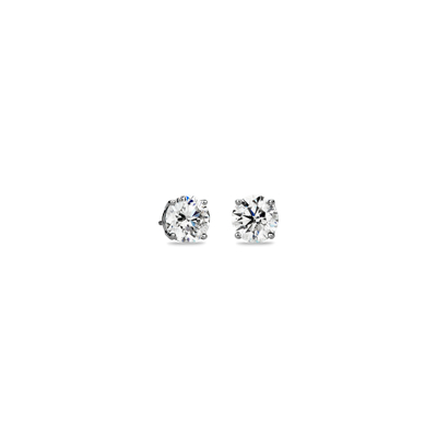 Diamond Stud Earrings in 14k White Gold (4 ct. tw.) | Blue Nile