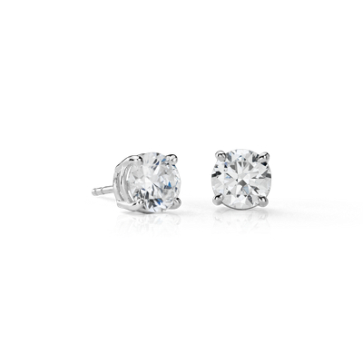 white gold diamond studs