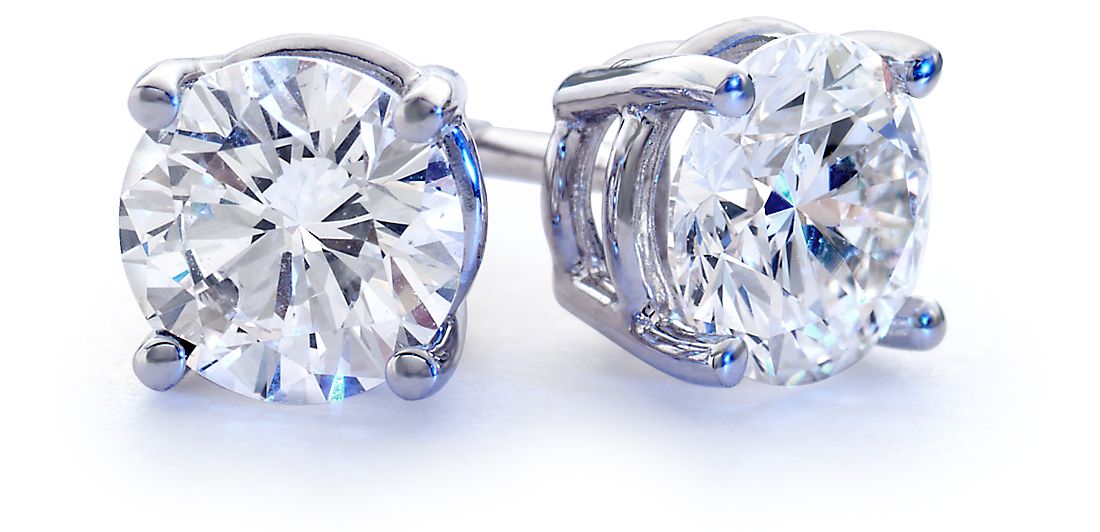 Diamond Earrings in Platinum (1 1/2 ct. tw.) Blue Nile