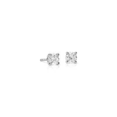 Diamond Stud Earrings in 18k White Gold (1/2 ct. tw.) | Blue Nile