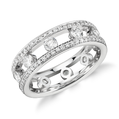 Gala Diamond Eternity Ring In 18k White Gold 1 4 Ct Tw