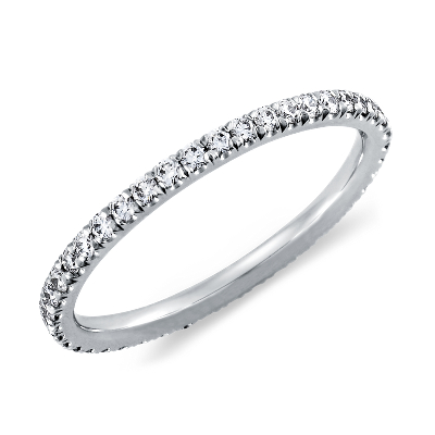Pave Diamond Eternity Ring In Platinum Blue Nile