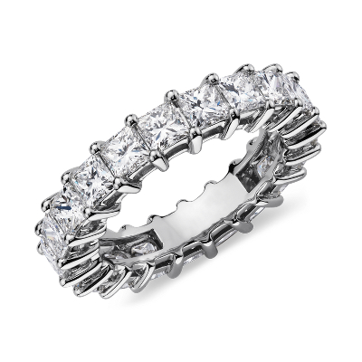 Princess Cut Diamond Eternity Ring in Platinum (4 ct. tw