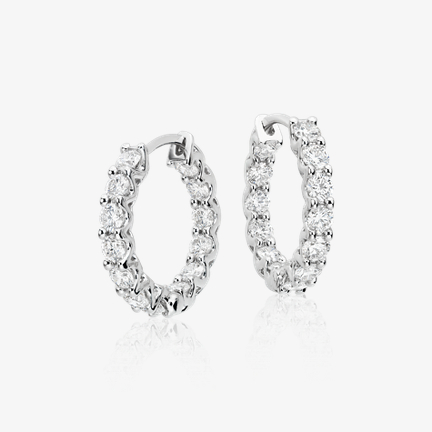 Diamond Hoop Earrings | Blue Nile
