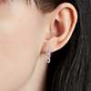Diamond Link J-Hoop Earrings in 14k White Gold (0.25 ct. tw.)