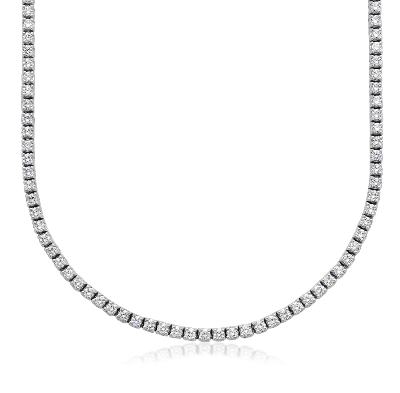 Diamond Eternity Necklace in 18k White Gold (5 ct. tw.) | Blue Nile