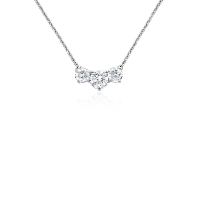 Three-Stone Diamond Necklace in 18k White Gold (1 ct. tw ... (1100 x 950 Pixel)