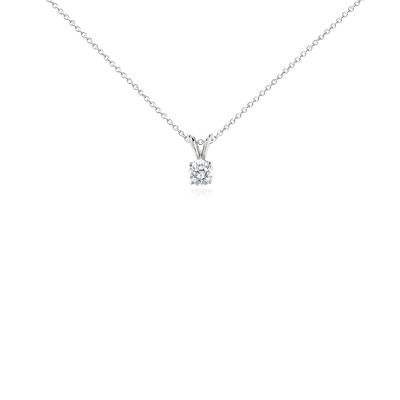 Diamond Solitaire Pendant in 18k White Gold (3/4 ct. tw.) | Blue Nile