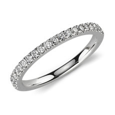 Petite Pavé Diamond Ring in Platinum (0.30 ct. tw.)