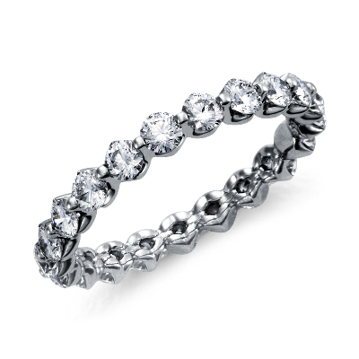 Floating Diamond Eternity Ring In Platinum 1 1 2 Ct Tw Blue Nile