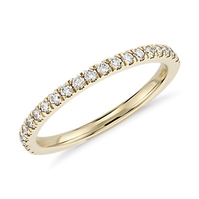 Petite Pavé Diamond Ring in 18k Yellow Gold (1/3 ct. tw.) 