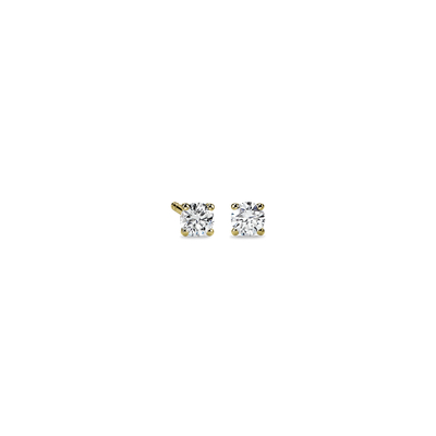 Diamond Stud Earrings In 14k Yellow Gold 1 3 Ct Tw Blue Nile