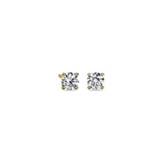Puces d’oreilles en diamant sertissure à quatre griffes Or jaune 14 carats(0,70 carat, poids total)