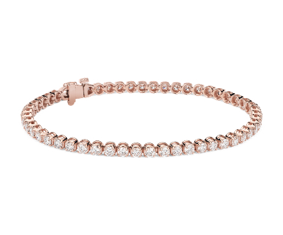 Rose gold diamond tennis bracelet