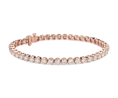 Diamond Tennis Bracelet in 14k Rose Gold (7 ct. tw.) | Blue Nile