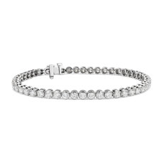 Bracelet tennis diamants en or blanc 14 carats(4,95 carats, poids total)