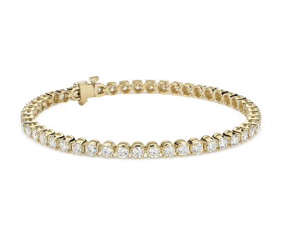 thin gold bracelet with diamond