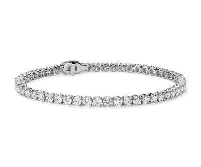 Diamond Tennis Bracelet in 18k White Gold - F / VS2 (6 ct