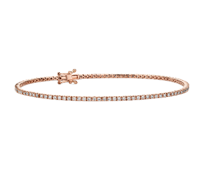 Diamond Tennis Bracelet in 14k Rose Gold (1 ct. tw.) | Blue Nile