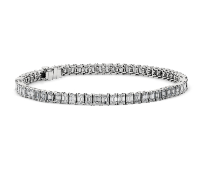 Emerald Cut Diamond Tennis Bracelet in Platinum (7.50 ct tw) Blue Nile
