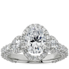 Bella Vaughan for Blue Nile Catarina Oval Diamond Engagement Ring in Platinum (1.75 ct. tw.)