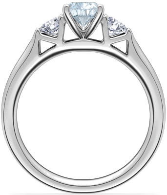 Side profile view of ring