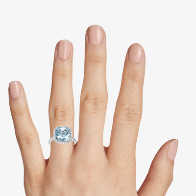 Top view of Ring on a hand