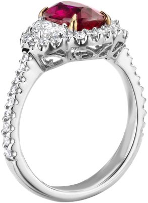 Side profile view of ring