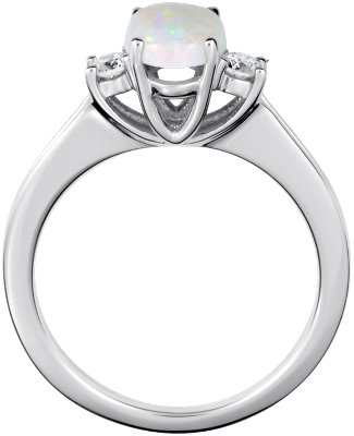 Side profile view of ring