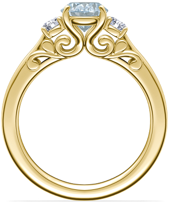 Side profile view of ring