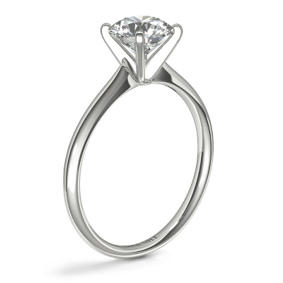 1 Carat Ready-to-Ship Oval-Cut Petite Solitaire Engagement Ring in Platinum
