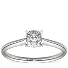3/4 Carat Astor Cushion-Cut Petite Solitaire in Platinum (H/SI2) Ready-to-Ship