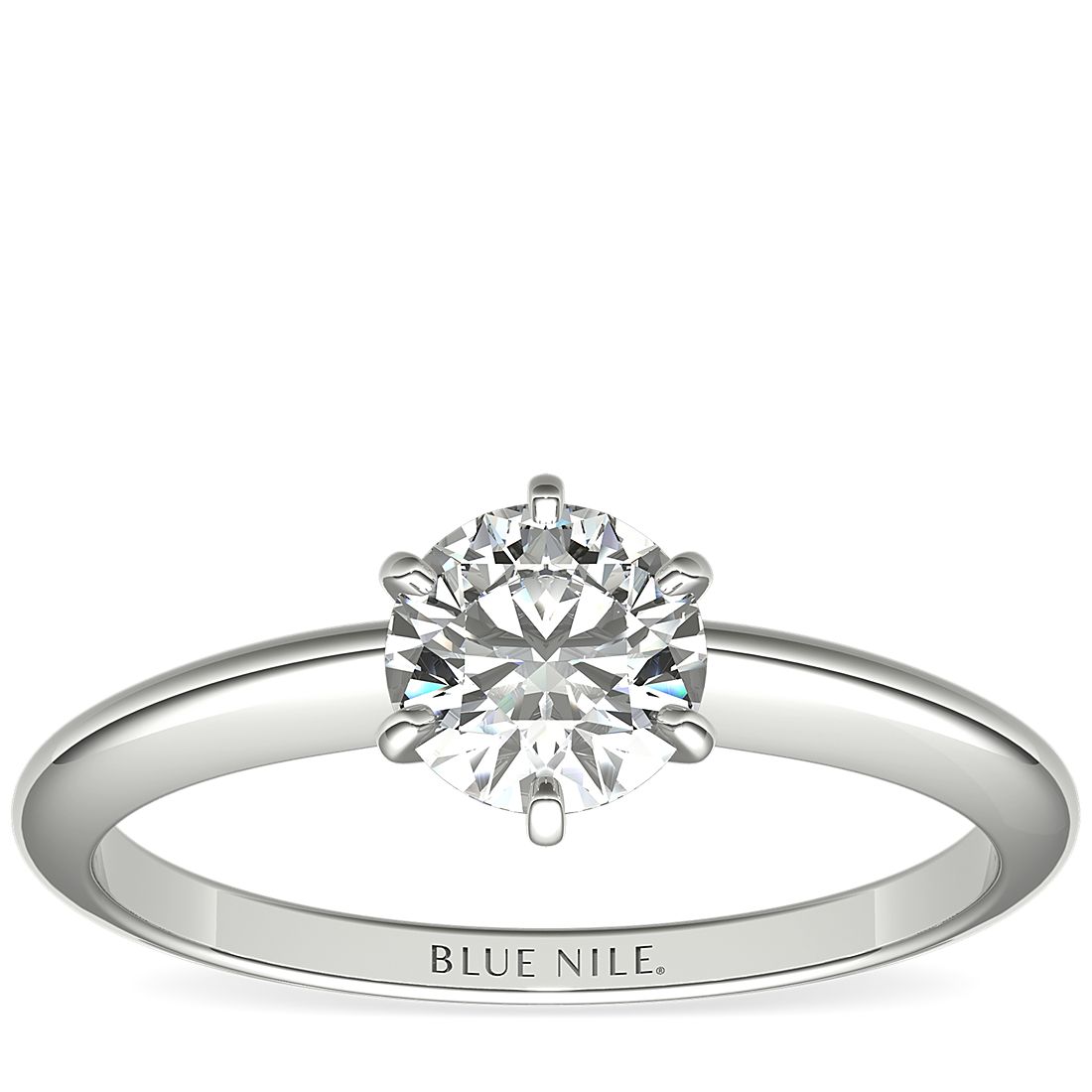 sælge måske organ 3/4 Carat Classic Six-Prong Solitaire Engagement Ring in 14k White Gold  (I/SI2) Ready-to-Ship | Blue Nile