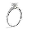 1/3 Carat Ready-to-Ship Graduated Milgrain Diamond Engagement Ring in 14k White Gold