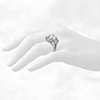 Mila Halo Cushion-Cut Diamond Engagement Ring in Platinum  (2.92 ct. tw.)