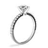 1/3 Carat Ready-to-Ship Petite Pavé Diamond Engagement Ring in 14k White Gold