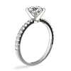 3/4 Carat Ready-to-Ship Petite Pavé Diamond Engagement Ring in Platinum