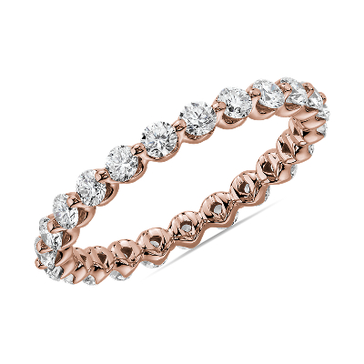 Floating Diamond Eternity Band in 14k Rose Gold (1 ct. tw