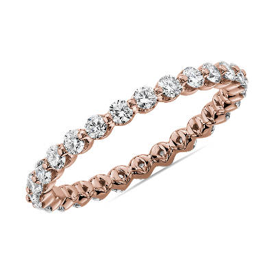Floating Diamond Eternity Band in 14k Rose Gold (3/4 ct ... (1100 x 950 Pixel)